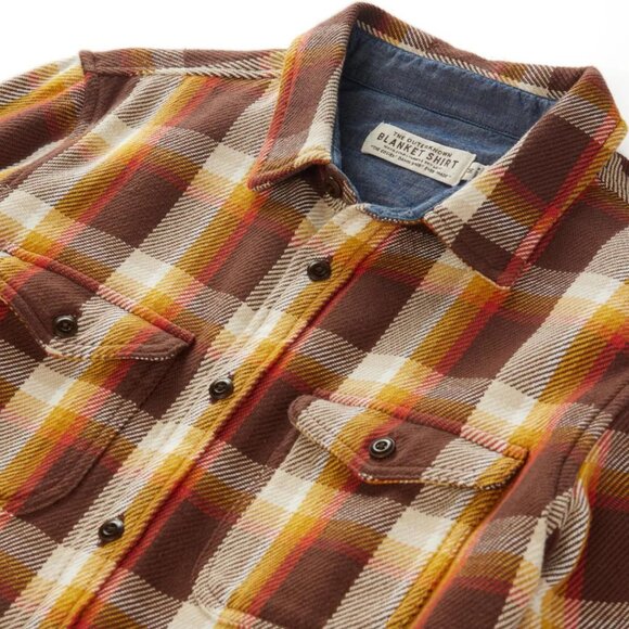 NWT Outerknown Blanket Shirt – SOLD-OUT Color! –Dark Roast Nostalgic Plaid M MED - Picture 6 of 12